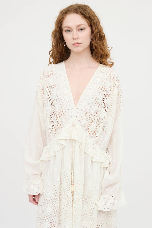 Zimmermann Eyelet Ruffle Dress