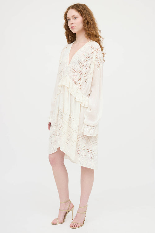 Zimmermann Eyelet Ruffle Dress