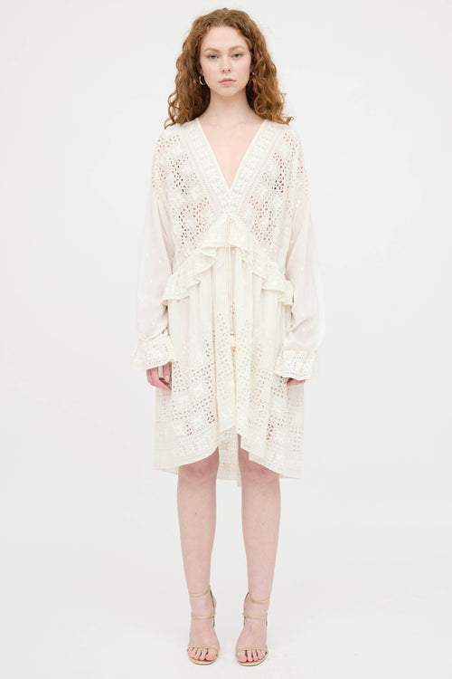 Zimmermann Eyelet Ruffle Dress