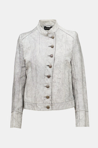 Ann Demeulemeester SS 2002 Cracked Leather Jacket
