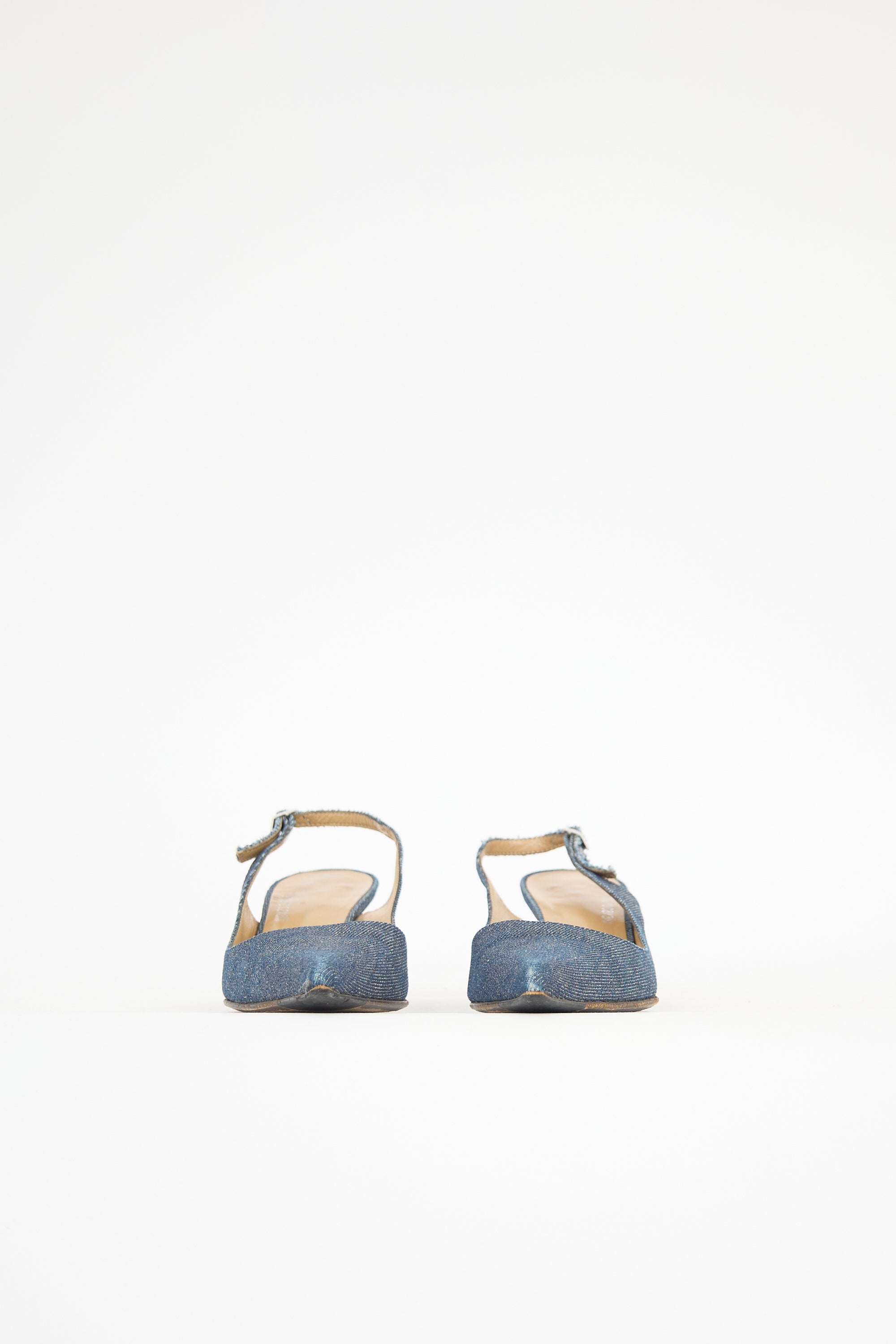 Roberto Cavalli Denim Slingback Pump
