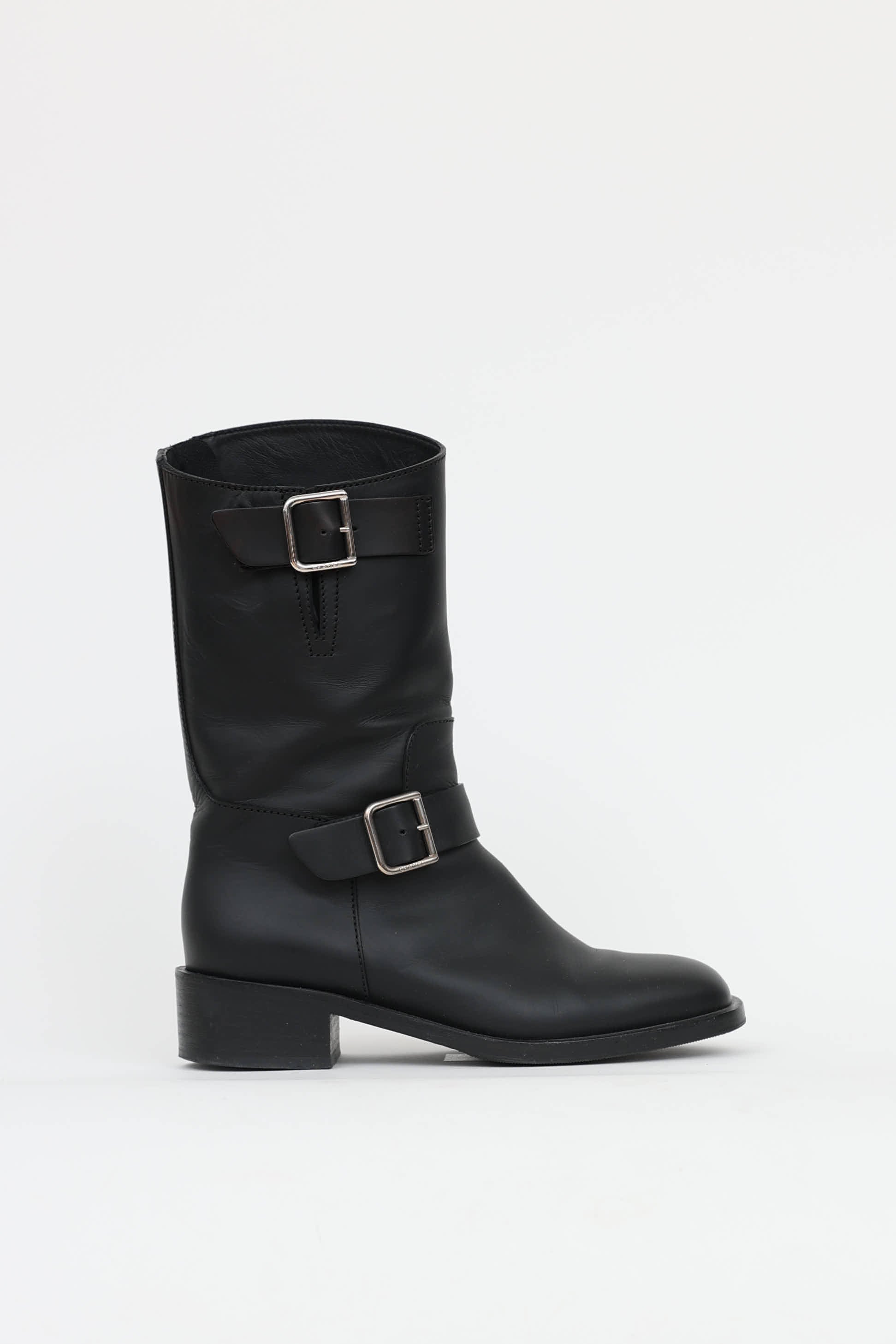 Chanel Leather Biker Boot