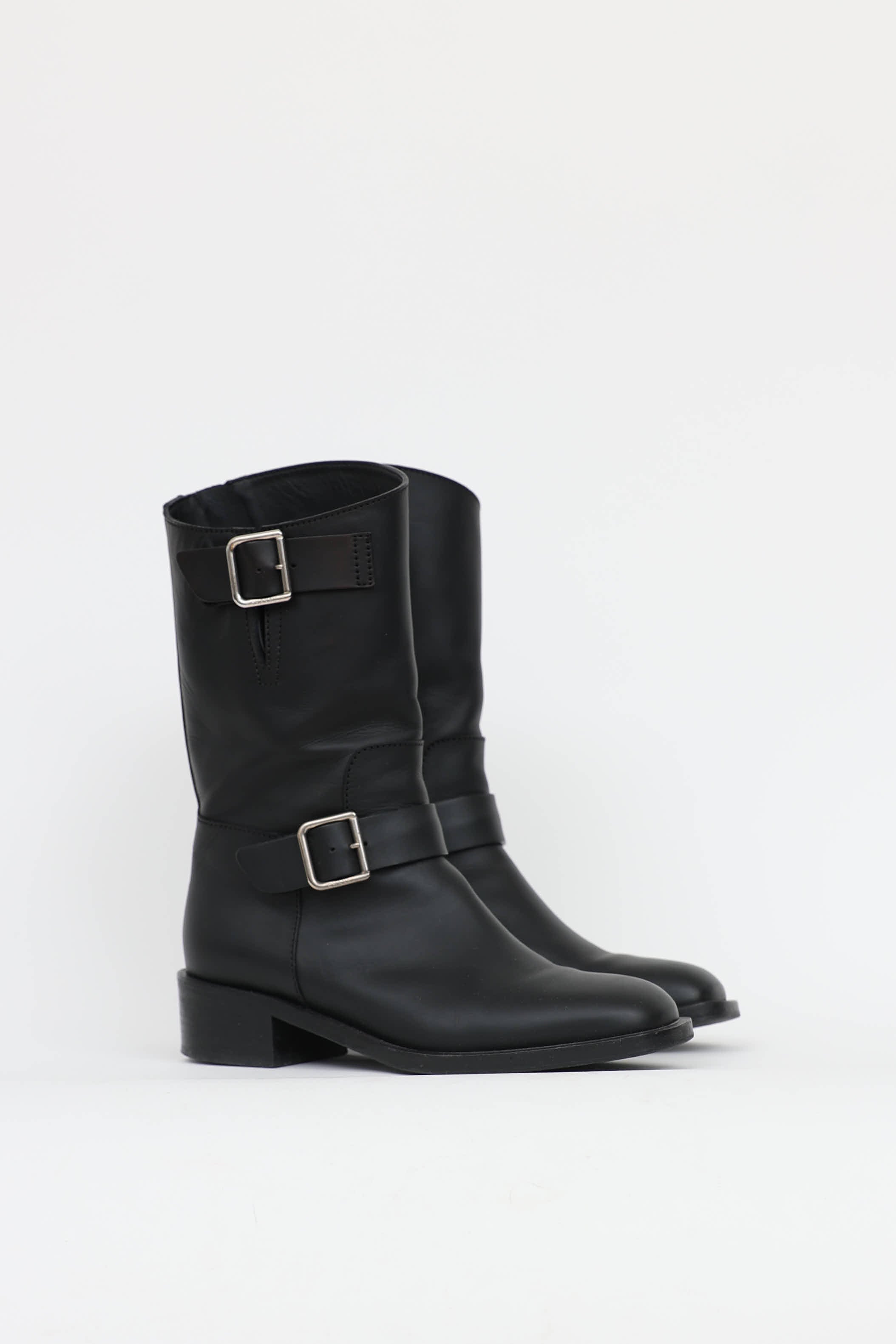 Chanel Leather Biker Boot
