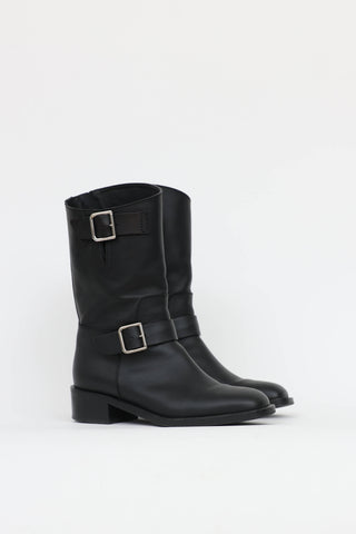 Chanel Leather Biker Boot