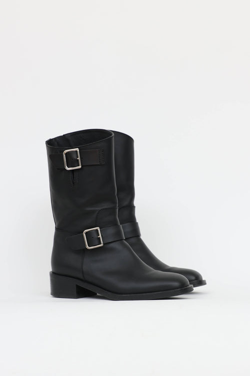Chanel Leather Biker Boot