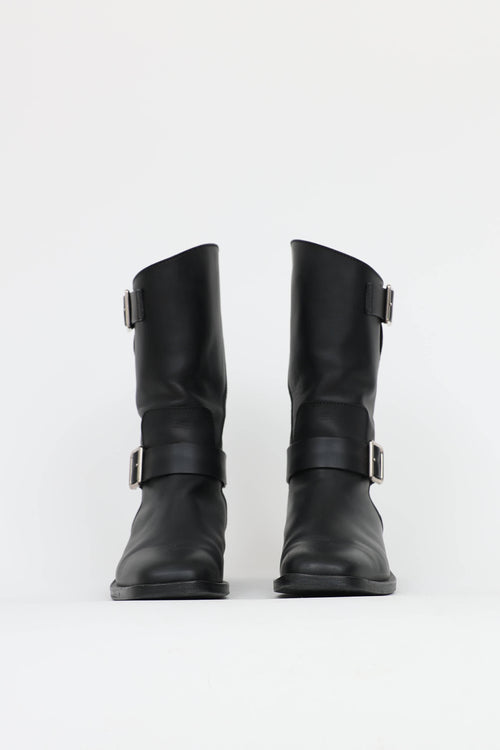 Chanel Leather Biker Boot