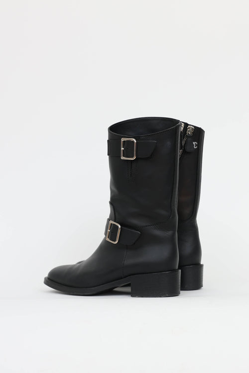 Chanel Leather Biker Boot