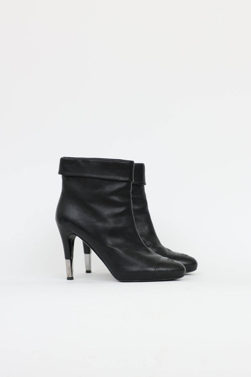 Chanel CC Foldover Ankle Boot