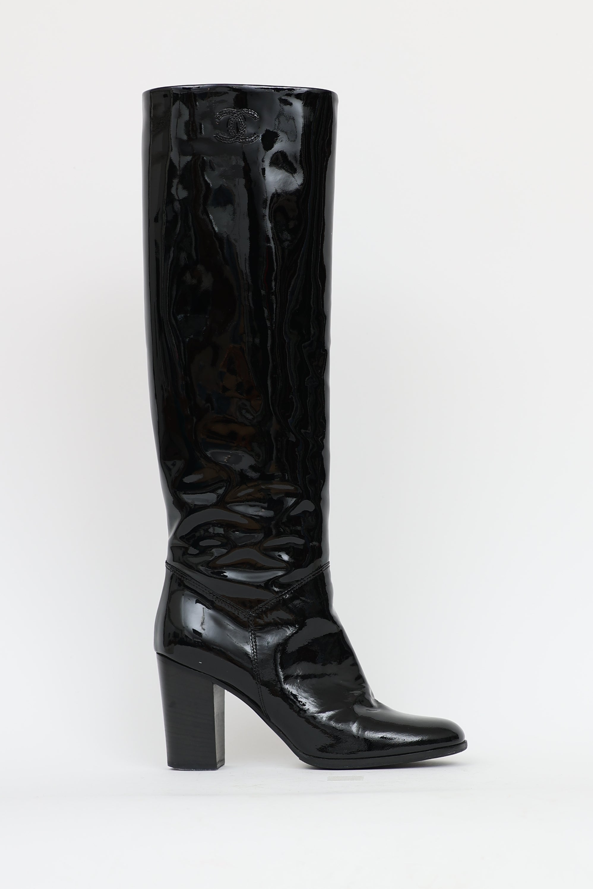 Chanel Patent Leather CC Boot