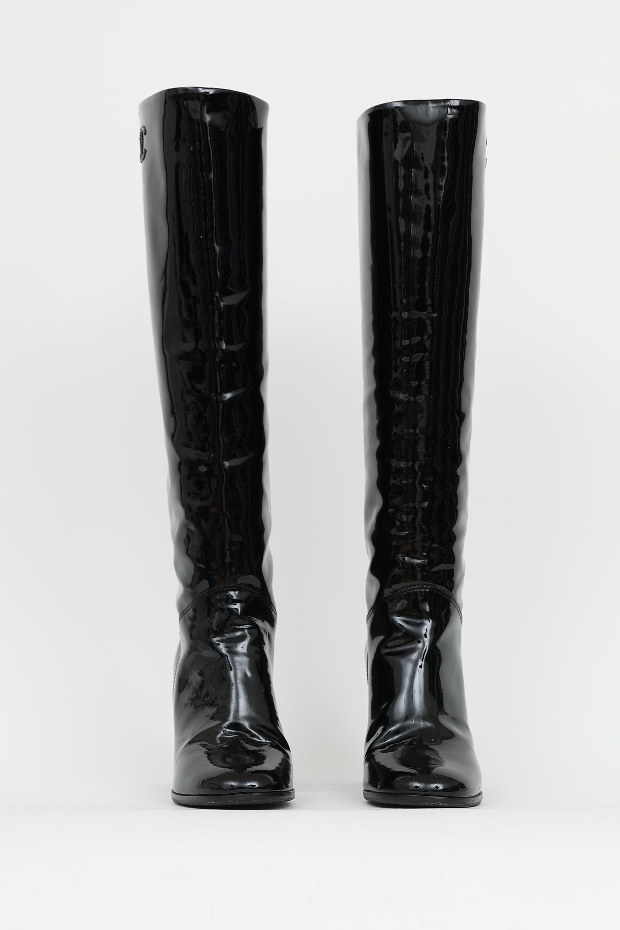 Chanel Patent Leather CC Boot