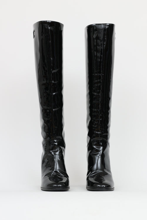 Chanel Patent Leather CC Boot