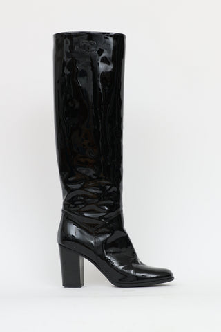 Chanel Patent Leather CC Boot