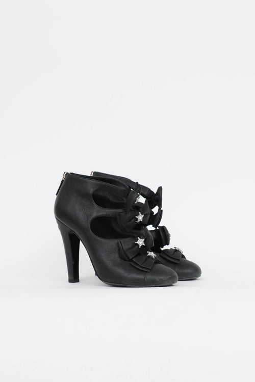 Chanel Embellished Bow Booties