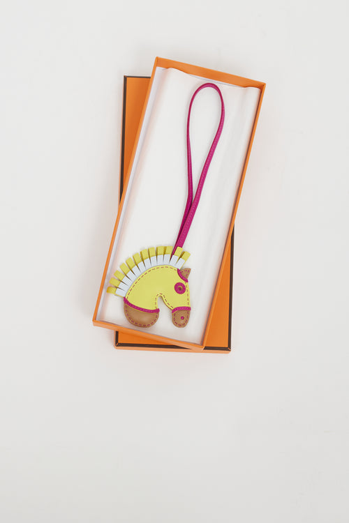 Hermès Yellow & Brown Milo Geegee Camail Bag Charm