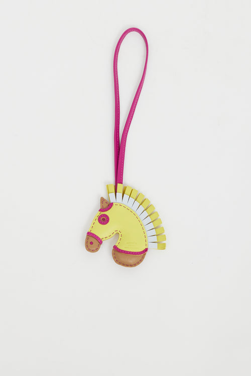 Hermès Yellow & Brown Milo Geegee Camail Bag Charm