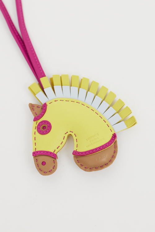 Hermès Yellow & Brown Milo Geegee Camail Bag Charm