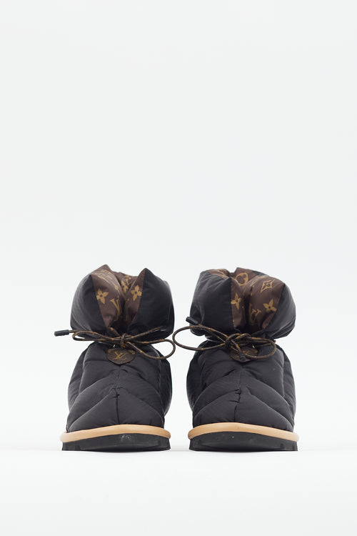 Louis Vuitton Black & Brown Pillow Comfort Ankle Boot