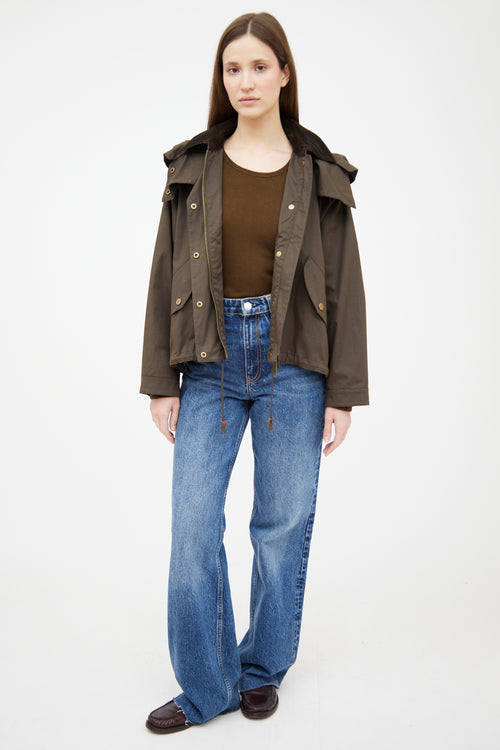 Max Mara Green Hooded Jacket