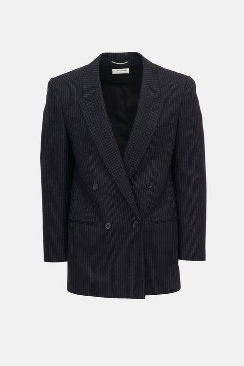 Saint Laurent Wool Pinstripe Blazer