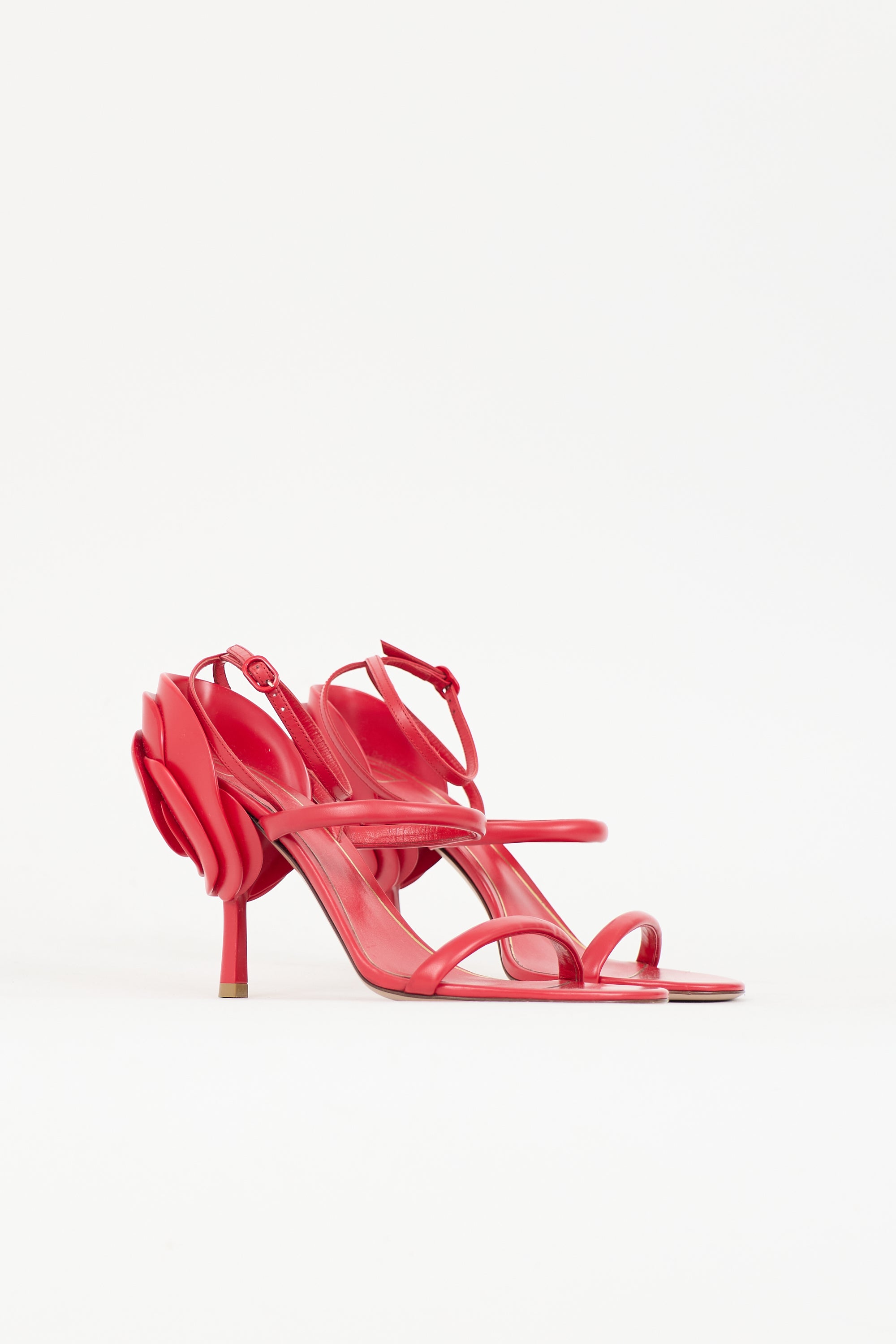 Valentino Leather Roserouche Sandal