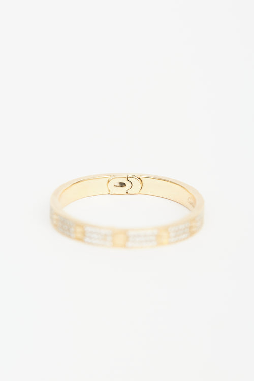 Cartier 18K Yellow Gold Love Pavé Diamond Bracelet