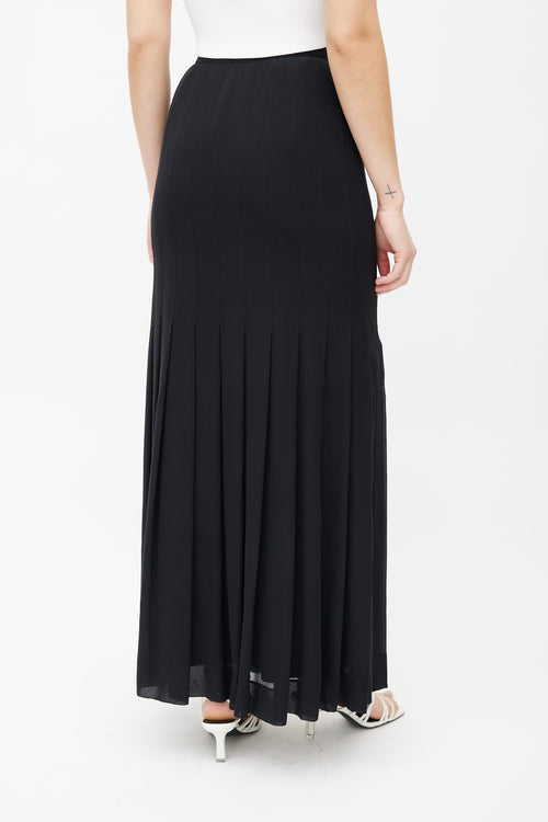 Chanel Vintage Button Pleated Skirt