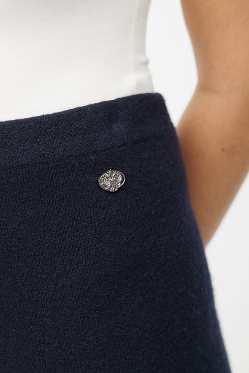 Chanel FW09 Black & Navy Sweater & Skirt Set