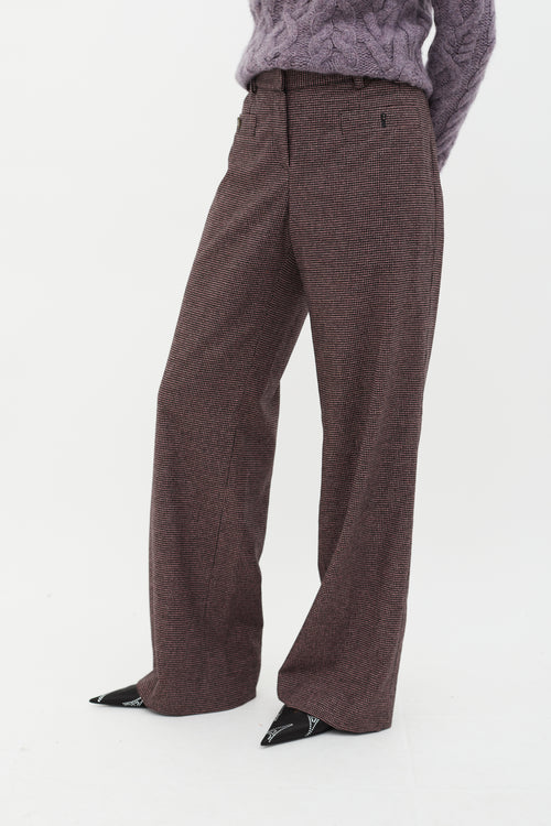 Chanel Red & Black Autumn 2005 Checkered Wide Leg Trouser