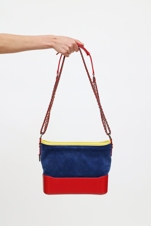 Chanel 2017 Blue & Red Medium Gabrielle Bag