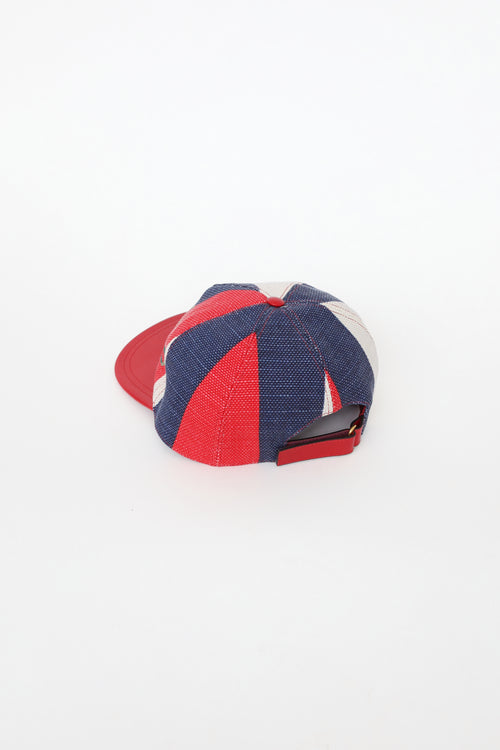 Gucci Red & Blue Striped Baseball Hat