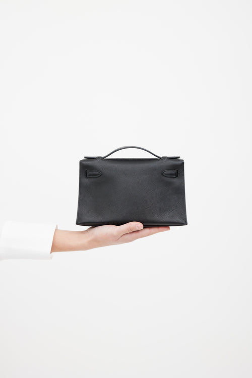 Hermès 2009 Noir Kelly Pochette Clutch