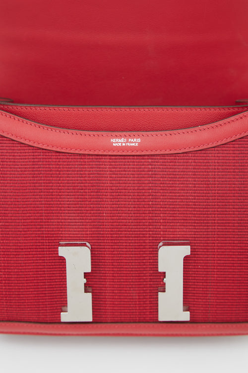 Hermès 2012 Rouge Constance 24 Crinoline Shoulder Bag