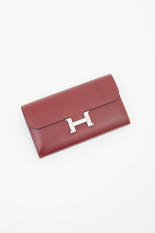 Hermès 2016 Bordeaux Box & Palladium Constance Wallet