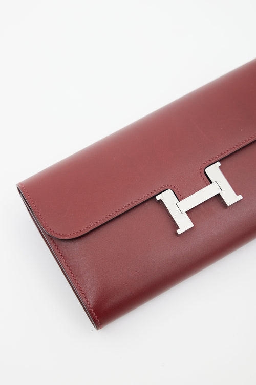 Hermès 2016 Bordeaux Box & Palladium Constance Wallet