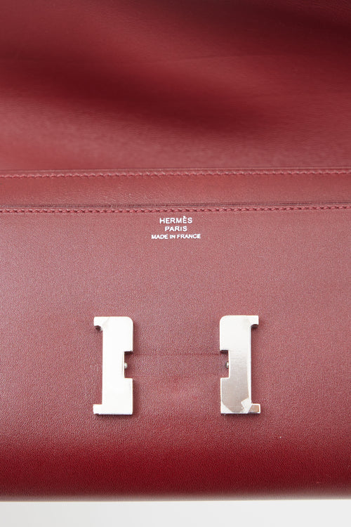 Hermès 2016 Bordeaux Box & Palladium Constance Wallet