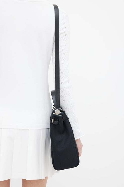 Hermès Black Canvas & Leather 31 Herbag PM Two-Way Shoulder Bag