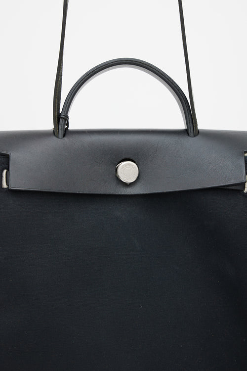 Hermès Black Canvas & Leather 31 Herbag PM Two-Way Shoulder Bag