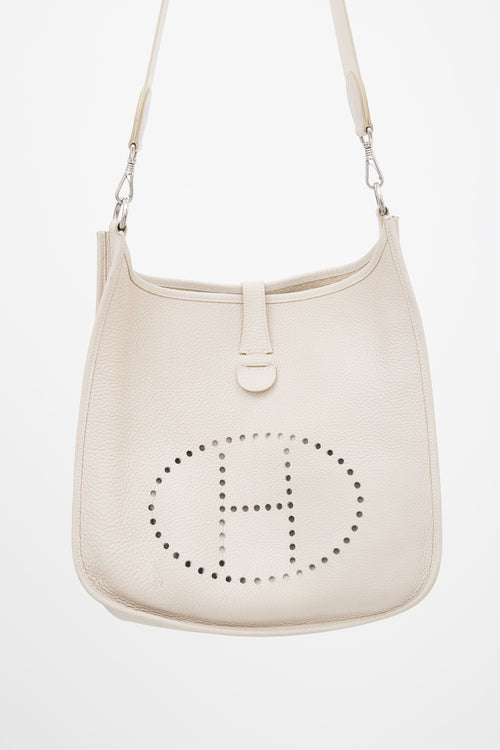 Hermès 2007 Craie Clemence Evelyne I PM Bag