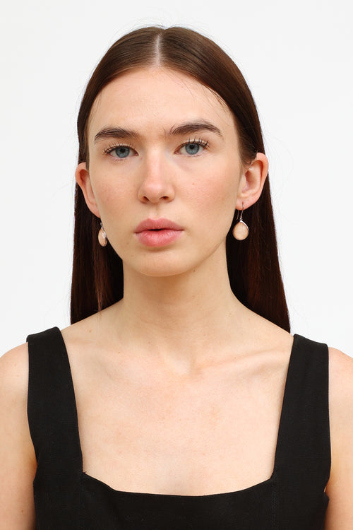 Ippolita 927 Silver & Pink Tourmaline Drop Earrings