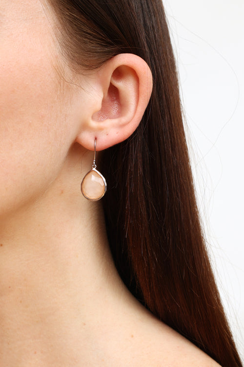 Ippolita 928 Silver & Pink Tourmaline Drop Earrings