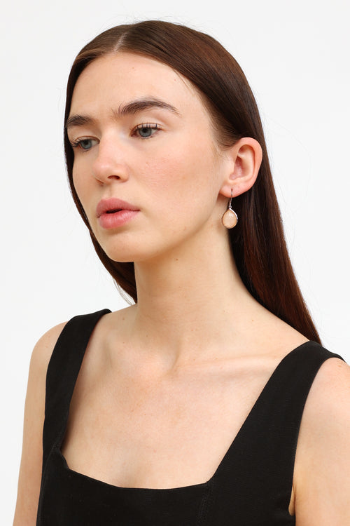 Ippolita 925 Silver & Pink Tourmaline Drop Earrings