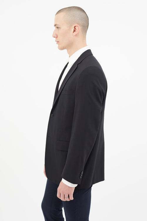 Jil Sander Black Two Button Lined Blazer