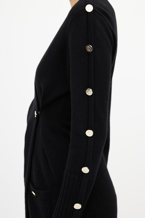 Loewe Black & Gold Button Cardigan