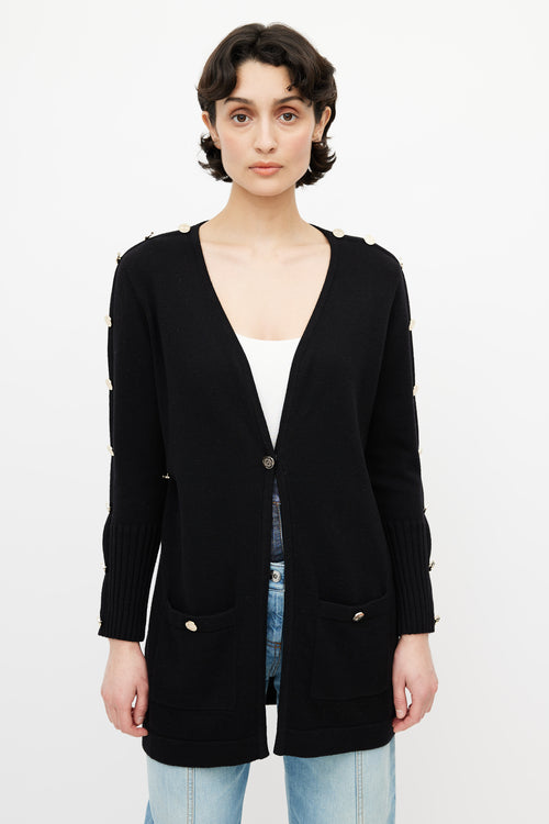Loewe Black & Gold Button Cardigan