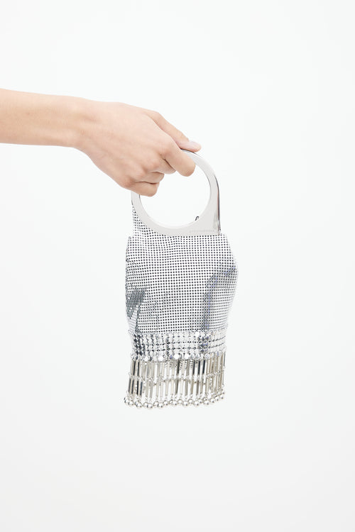 Paco Rabanne Silver Op'Art Chainmail Mesh Bag