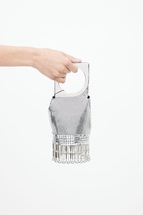 Paco Rabanne Silver Op'Art Chainmail Mesh Bag
