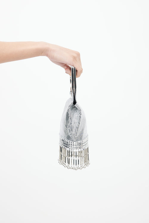 Paco Rabanne Silver Op'Art Chainmail Mesh Bag