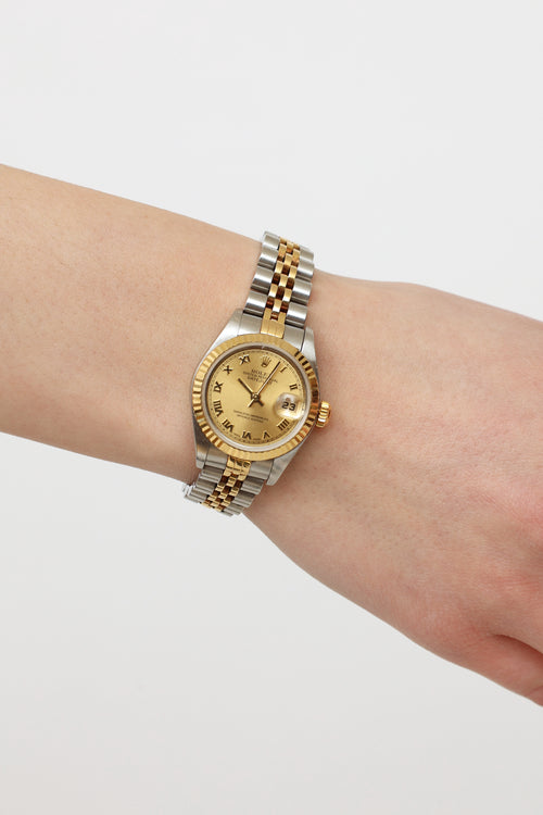 Rolex 18K Yellow Gold & Stainless Steel Datejust 26 Watch