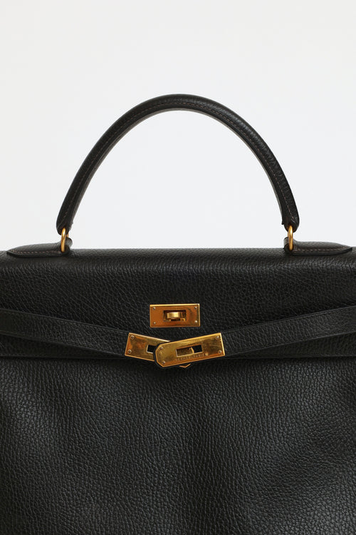  1992 Noir Ardennes Retourne Kelly 35 Bag