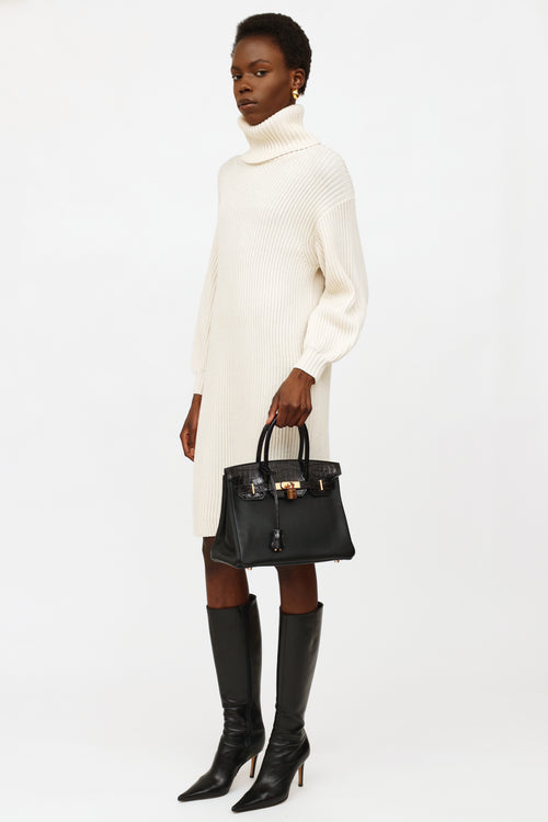 Hermès 2019 Noir Togo & Niloticus Birkin Touch 30 Bag